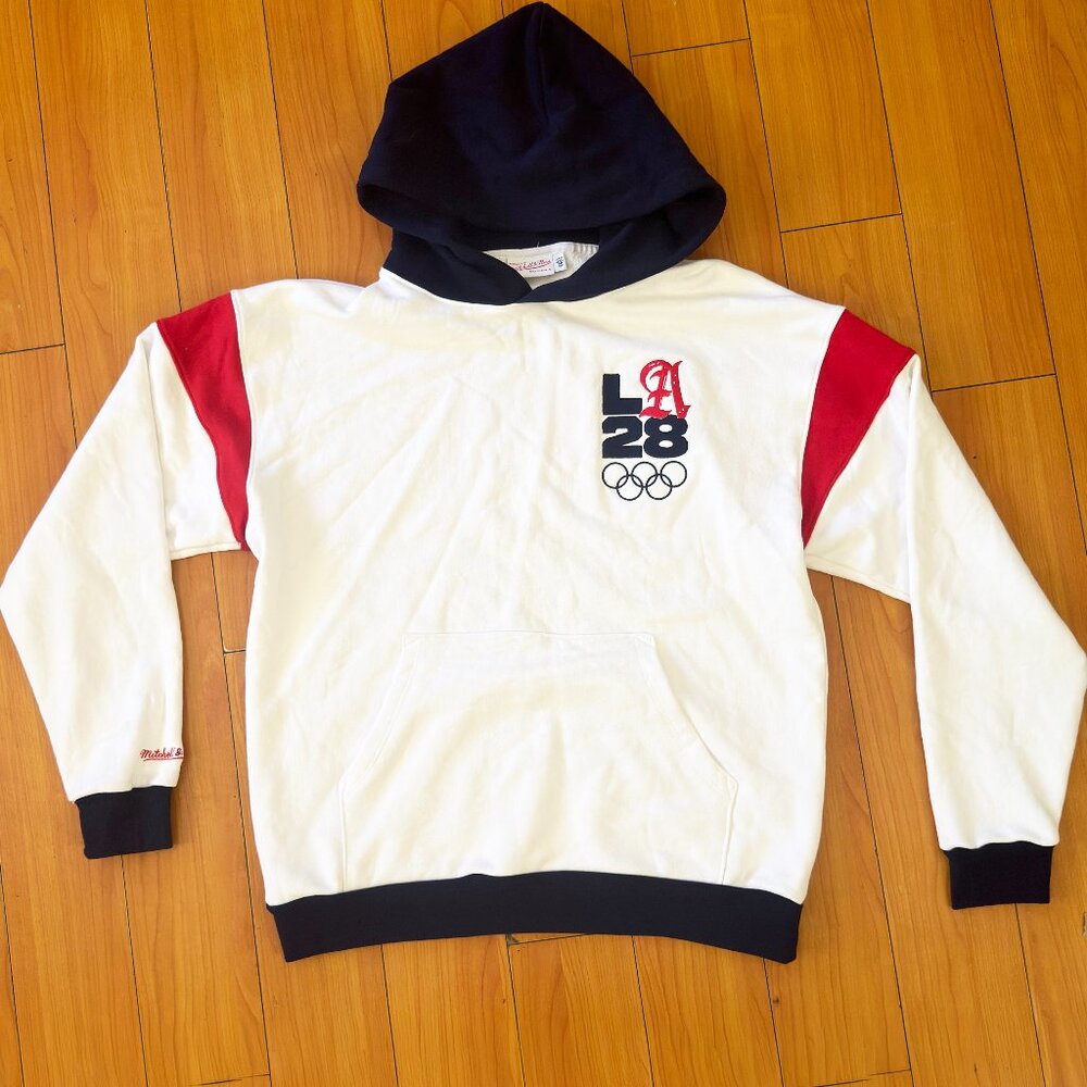 Men's LA28 Olympics 2028 Mitchell & Ness Large French Terry Pullover Hoodie